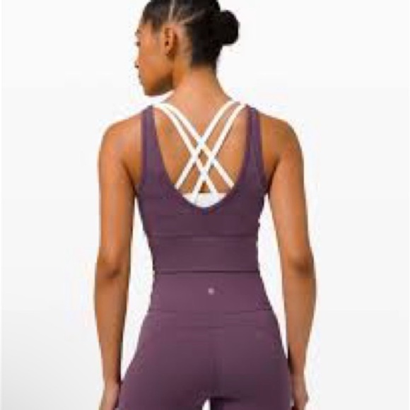 NWOT Lululemon Power Pivot Tank *Everlux Grape Thistle 8 - Picture 4 of 4